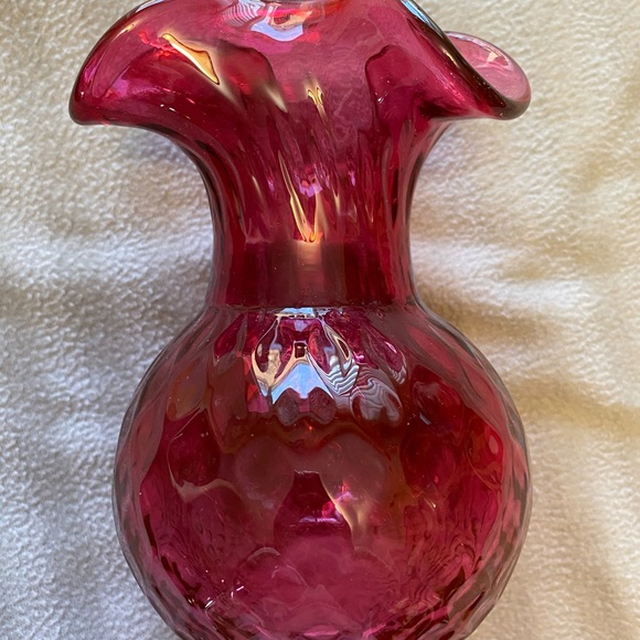 Crystal red vase - Picture 2 of 3
